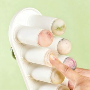 Moldes para helados de grado alimenticio, 8 cavidades, molde reutilizable para helados para niños, molde para hacer helados caseros con palo y contenedor - Product Image 4