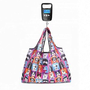 Bolsa de Compras Superet de Gran Capacidad con Estampado de Dibujos Animados, Ecológica, Reutilizable, Impermeable, Plegable, Personalizada - Product Image 2