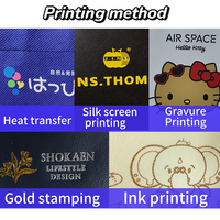 Tas Belanja Wanita Berkualitas Tinggi, Dapat Digunakan Kembali, Bahan Nonwoven, Cetak Logo Grosir, Motif Huruf, Tahan Lama, Tali Panjang