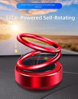 Diffuseur d'aromathérapie pour voiture à levitation double anneau, en alliage d'aluminium, alimenté par énergie solaire, type siège