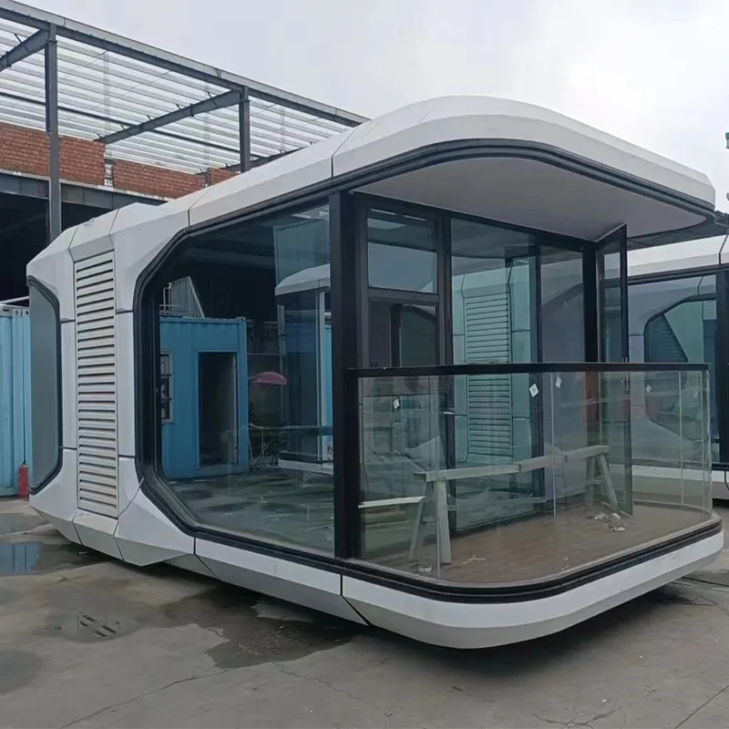 가벼운 강철 구조 지능형 시스템을 갖춘 맞춤형 색상 현대적인 디자인 럭셔리 컨테이너 빌라 캡슐 호텔