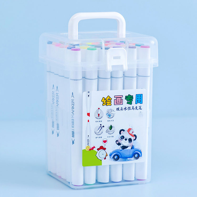 48 цветов чернила на водной основе перманентные Двойные наконечники художественные маркеры набор фломастеров для рисования ручка акриловый маркер