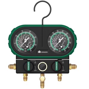 เกจวัดความดันน้ำยาทำความเย็นดิจิตอล Hongsen รุ่น HS-350A แบบสองวาล์ว สำหรับ R410A พร้อมฟังก์ชั่นตรวจจับอุณหภูมิและแรงดัน ใช้สำหรับเติมน้ำยา - Product Image 4