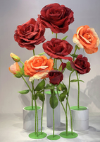Nanchi Art Offre Spéciale Métal Artisanat En Gros Pas Cher Événement Accessoires De Fête De Mariage Animatronics Artificielles PVC Belle Couleur Fleurs