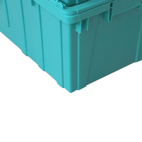 Bacs de rangement en plastique robustes JOIN avec couvercle attaché, empilables et emboîtables, pour entrepôt industriel