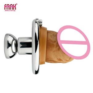 Jaula de Castidad Uretral de Extrusión Invertida con Cabeza de Dildo Realista de Silicona, Juguete Sexual BDSM para Hombre, Anillo para Pene - Product Image 1