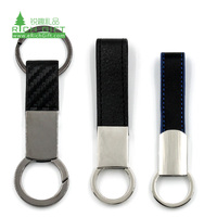Fournisseur d'or de la Chine Porte-clés spongieux personnalisé en métal blanc plaqué argent avec bracelet en cuir
