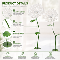 Bouquet de roses géantes artisanales modernes et écologiques en soie réaliste, organza et EVA, pour usage commercial, remise de diplômes et Noël (vente en gros)