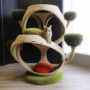 New Design Wood & Plastic <b>Cat</b> <b>Scratching</b> <b>Post</b> Beautiful <b>Cat</b> Tree & Condo Furniture Durable Waterproof Scratcher <b>for</b> Indoor <b>Cats</b> - Product Image 1