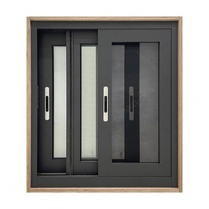 Fenêtre coulissante horizontale en alliage d'aluminium à <span class=keywords><strong>double</strong></span> <span class=keywords><strong>vitrage</strong></span>, design moderne entièrement personnalisé, à <span class=keywords><strong>prix</strong></span> abordable, pour maisons africaines - Product Image 1