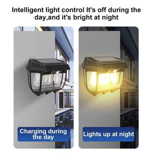 Commercio all'ingrosso Super luminoso sensore di movimento ad energia solare lampada da parete per l'interazione all'aperto giardino lampadina in tungsteno impermeabile - Product Image 4