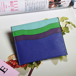 <span class=keywords><strong>Petit</strong></span> portefeuille <span class=keywords><strong>porte</strong></span>-cartes en cuir de luxe pour femmes Style multicolore à la mode avec logo personnalisé Joli sac pour femmes pour cartes de crédit - Product Image 5