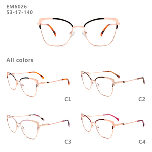 Gafas Ópticas de Metal de Lujo para Dama, al por Mayor, con Lentes Graduadas, Acetato Laminado - Product Image 4