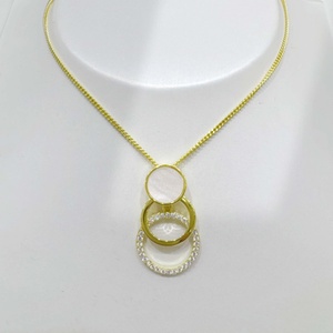Collar con colgante de gota de agua en plata 925, chapado en oro amarillo, delicado, para uso diario, para mujer. - Product Image 5