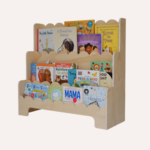 Libreria per bambini con bordo smerlato arrotondato di sicurezza a 3 livelli da 1 a 5 anni - Product Image 1