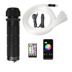 เครื่องกำเนิดแสงไฟเบอร์ออปติก LED RGBW ขนาดกะทัดรัด 6W พร้อมระบบควบคุมหลายโหมด (RF, แอปพลิเคชัน, ซิงค์เพลง) - Product Image 6