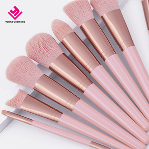 Yalina Bộ 20 Chiếc Cọ Trang Điểm Nhãn Hiệu Riêng Có Tay Cầm Màu Hồng Bộ Dụng Cụ Trang Điểm Phấn Mắt Tạo Khối Nền Tảng Logo Tùy Chỉnh - Product Image 5