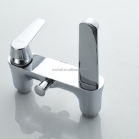 Robinet mitigeur de bain et de douche, à noyau de Valve, salle de bains en céramique, laiton, prix d'usine, chromé, robinetterie de bain contemporain de douche