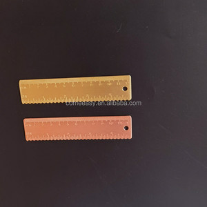 Regla de latón recta práctica de latón Vintage, marcapáginas de Metal de cobre escolar, escalas duales, regla pequeña de aspecto de latón de 12cm - Product Image 5