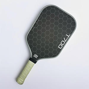 Raquette de pickleball en fibre de carbone T700 avec puissance et rotation améliorées, noyau en nid d'abeille en polymère et filet en polyester - Product Image 2