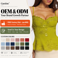 Hauts Corsets Bustiers à Armatures en Dentelle Perlée Vert Citron Coquette pour Femmes, Personnalisés OEM ODM, pour Tenues de Soirée, Vente en Gros d'Été