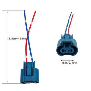 Автомобильные аксессуары для фар: Медный 2-контактный разъем 9005 9006 для фар, универсальный держатель лампы, оригинальный двухслотовый штекер с проводом - Product Image 3