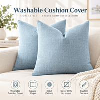 Housse de coussin personnalisée OEM ODM en tissu lavable avec fermeture éclair dissimulée pour la décoration intérieure