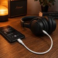 Cable de Audio Tipo C a 3.5mm con Chip DAC HiFi, Adaptador para Auriculares con Cubierta de PVC para Teléfono, Laptop, Tablet y Auto