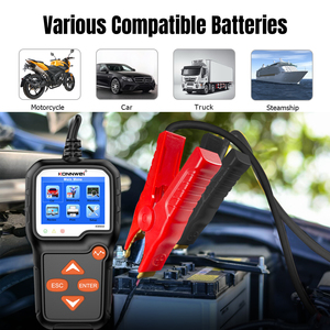 Konnwei nhà máy kw650 6V 12V ô tô xe máy xe tải nhẹ Pin Tester với điệ<span class=keywords><strong>n</strong></span> áp dạng sóng đồ thị - Product Image 5
