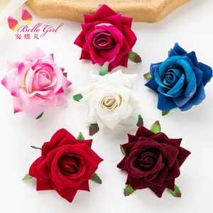 BELLEWORLD DIY hair accessories bulk sale cheap dried wedding flowers 6cm diameter 6colors rose flowers