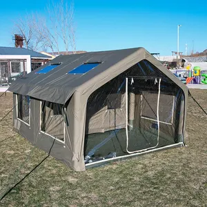 Tùy Chỉnh Riêng Màu Đen Inflatable Không Khí Lều Siêu Ánh Sáng Gia Đình Inflatable Cabin Lều Nhà Sản Xuất Cho Cắm Trại Ngoài Trời