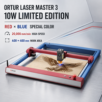 Graveur et découpeur laser à diode CNC LM3 10W, grande zone de travail 400x400mm, assistance pneumatique, contrôle WiFi via application, compatible LightBurn