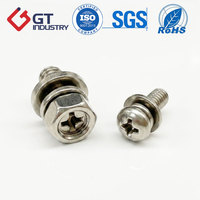 Vis à tête hexagonale GB9074.15 en acier inoxydable 304 M3-M5 avec rondelles plates et à ressort