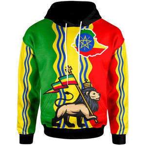 Ghetta stampata con cappuccio Vintage tribale da uomo Custom nere taglie forti con cappuccio felpa Casual con cappuccio - Product Image 3