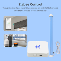 Persiana enrollable motorizada Zemismart con motor de 1NM para tubo de 38MM Compatible con Alexa y asistente de Google para uso en sala de estar interior