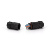 Té d'assemblage M20 25A connecteur ca IP67 fil électrique bidirectionnel à verrouillage rapide avec 2 broches P connecteur de câble de lumière LED étanche