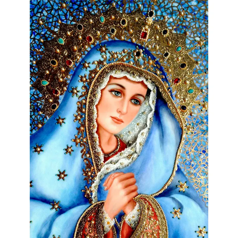 HUACAN Diamant malerei Jungfrau Maria Porträt Strass Bild Diamant Stickerei Religion Voll bohrer Diamant Mosaik Symbol