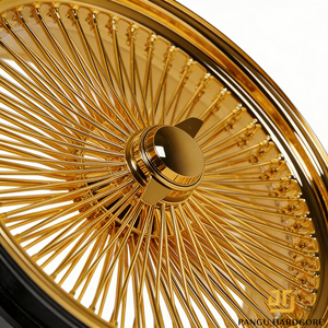 Jantes à rayons Pangu Gold Wire, finition chromée, 13, 14, 15, 17, 20 pouces, pour voitures classiques, lowriders, jantes personnalisées, pièces détachées. - Product Image 5
