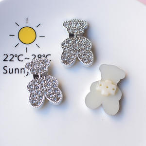 <span class=keywords><strong>Dulce</strong></span> Cool Metal plateado conejo oso mariposa pajarita estrella de cinco puntas amor joyería accesorios teléfono caso Diy Material - Product Image 6