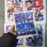 Autocollants thermocollants personnalisés à l'effigie de personnages d'anime et de dessins animés, en plastisol, écologiques et lavables, très demandés