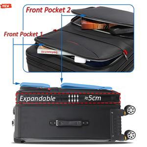 Set di Valigie Classiche Espandibili Personalizzate con Mini Borsa a Mano, <span class=keywords><strong>Valigia</strong></span> in <span class=keywords><strong>Tessuto</strong></span> Oxford Impermeabile - Product Image 3