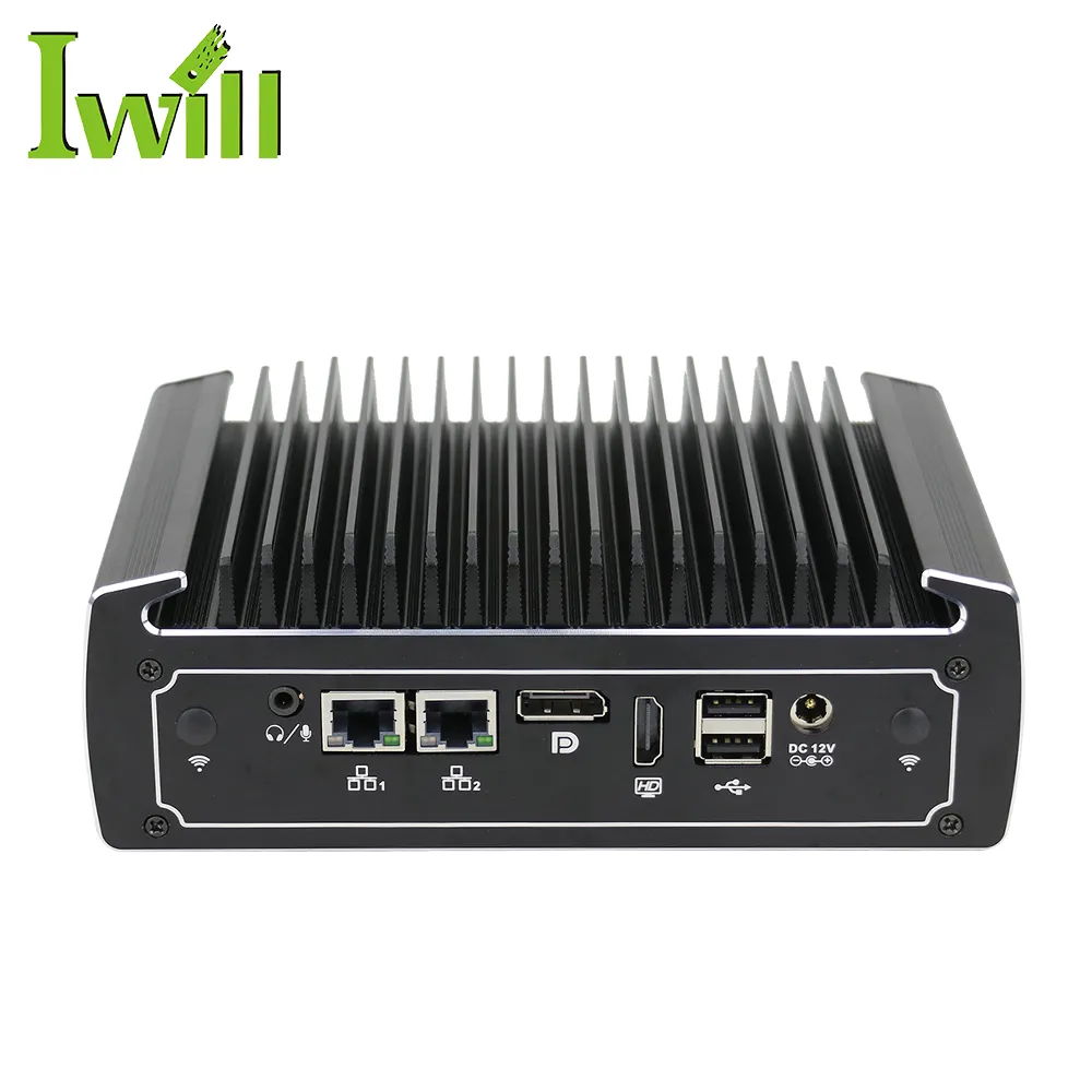 Ordinateur industriel i5 i7 2 LAN RS232 485 double affichage Win10 Linux Ubuntu Mini PC industriel intégré sans ventilateur