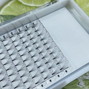 Ventilateurs préfabriqués <span class=keywords><strong>cils</strong></span> 5d 6d 10d thermocollés tige courte pré-faites extensions de <span class=keywords><strong>cils</strong></span> de volume ventilés - Product Image 4