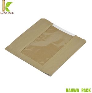 ถุงกระดาษใส่อาหารแบบใช้แล้วทิ้งสำหรับแซนด์วิชพร้อมหน้าต่างใส - Product Image 3
