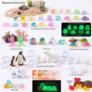 Figura de Resina <span class=keywords><strong>3D</strong></span> de <span class=keywords><strong>Animales</strong></span> Marinos: Ballena, Delfín, Tortuga Marina, Pez, Rayo, Concha, Coral, Brillante en la Oscuridad, Translúcida, para Piscina, Playa, Arena, Océano, Submarina - Product Image 6