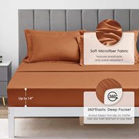 Ensemble de literie en microfibre de terre cuite de haute qualité, 7 pièces, simple, doux, respectueux de la peau, respirant pour toutes les saisons