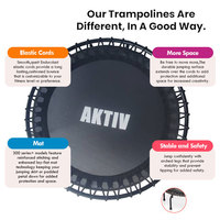 AKTIV Hochwertiges, Langlebiges, Faltbares Weichplastik-Sprungbett Trampolin mit Griff für Outdoor-Fitness-Studios und Gymnastiktraining