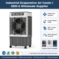 Climatiseur portable d'intérieur avec réservoir d'eau de 20 L, refroidisseur d'air évaporatif sur pied pour la maison, le bureau et le magasin
