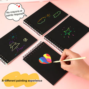 สติกเกอร์ศิลปะแบบขีดข่วนสำหรับเด็กชุดผ้าของเล่นเพื่อการศึกษาระบายสีน้ำระบายสีสร้างสรรค์สำหรับเด็ก - Product Image 3