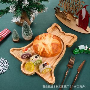 Bandejas Navideñas de Madera - Bandejas Decorativas con Varios Platos para Aperitivos, Dulces, Platos de Papá Noel y Platos para Postres - Product Image 4